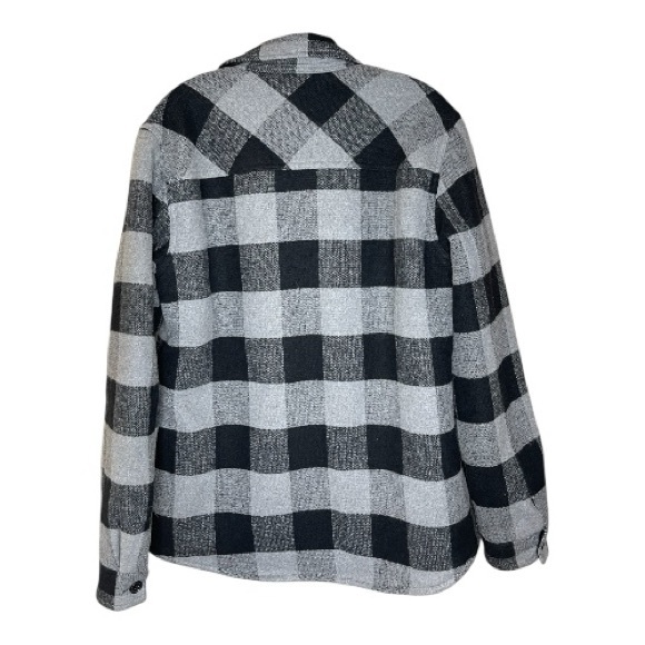 FRANK + OAK Black and Gray Checkered Jacket - Picture 2 of 4
